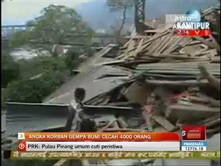 Angka korban gempa bumi cecah 4,000 orang