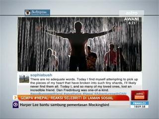 Gempa Nepal: Reaksi selebriti di laman sosial
