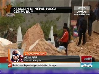 Keadaan di Nepal pasca gempa bumi