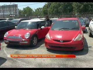 SPRM panggil 153 pemilik kereta klon