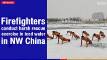 Firefighters conduct harsh rescue exercise in iced water in NW China | The Nation Thailand