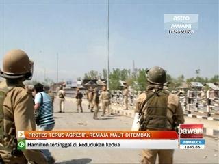 Protes di Kashmir terus agresif, remaja maut ditembak