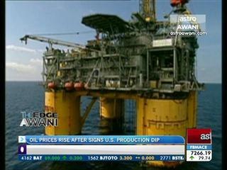 Oil prices rise after signs of U.S. production dip