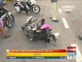 Dua maut kemalangan motosikal dan MPV di Melaka