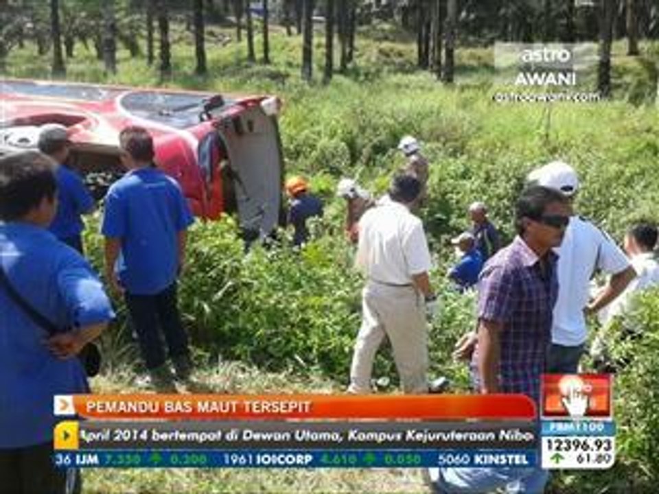 Pemandu bas maut tersepit