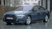 The new Audi A8 60 TFSI e quattro Design in Plasma Blue