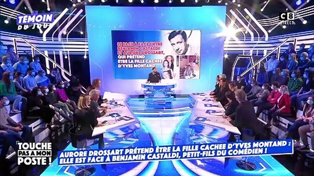 Benjamin Castaldi et Aurore Drossart, prétendue fille d'Yves Montand, s'explique dans Touche pas à mon poste