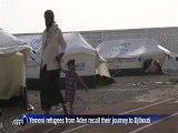 Yemenis shelter in Djiboutian desert refugee camp