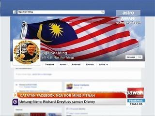 Catatan Facebook Nga Kor Ming fitnah