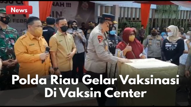 POLDA RIAU GELAR VAKSINASI DI VAKSIN CENTER DENGAN DOORPRIZE !!