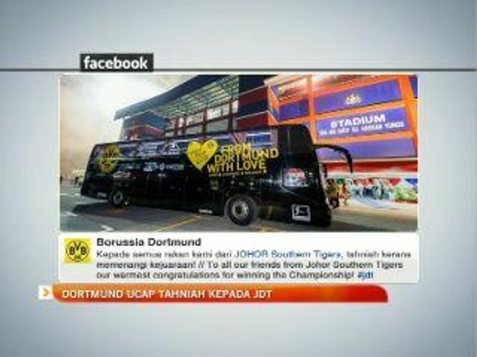 Dortmund ucap tahniah kepada JDT