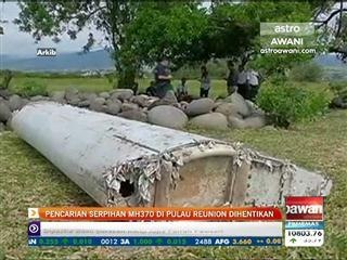 Pencarian serpihan MH370 di Pulau Reunion dihentikan