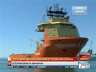 416 pendatang diselamatkan di pelabuhan Catania