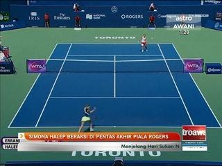 Simona Halep beraksi di pentas akhir Piala Rogers