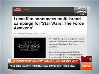 Lucasfilm umum kerjasama dengan jenama terkenal dunia
