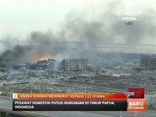 Letupan di Tianjin: Angka korban meningkat kepada 112 nyawa
