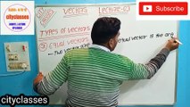 Types of vectors | parallel vector | Anti-parallel vector | equal vector | negative/opposite vector | co-initial vector | co-linear vector  cityclasses