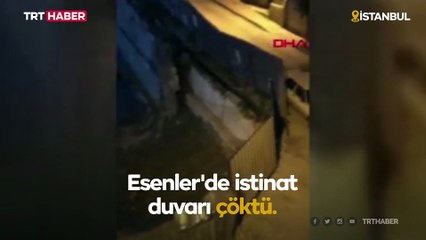 İstanbul'da istinat duvarı çöktü: Doğalgaz hattı zarar gördü