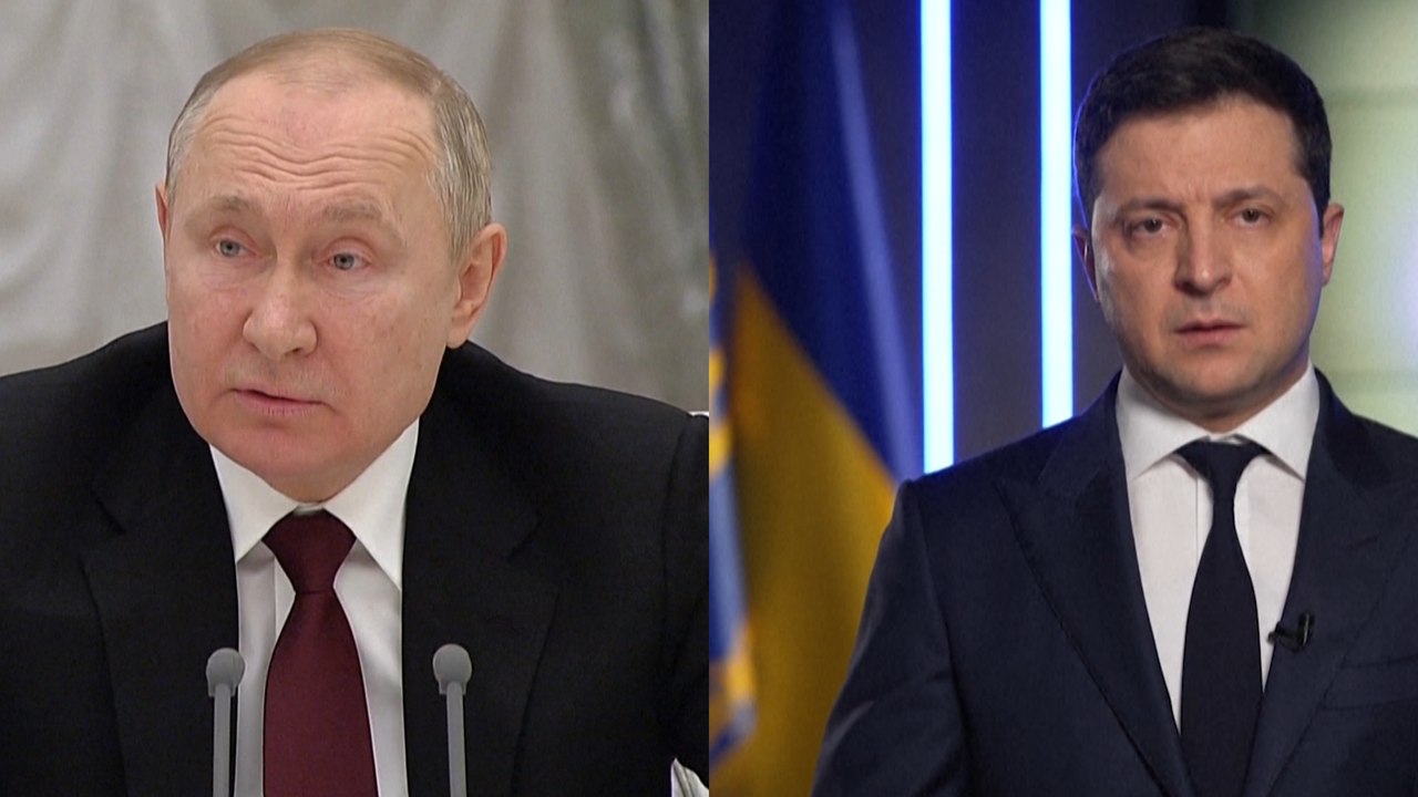 Putins Rede und Selenskyjs Erwiderung