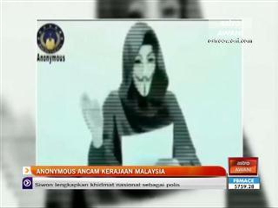 Anonymous ancam kerajaan Malaysia