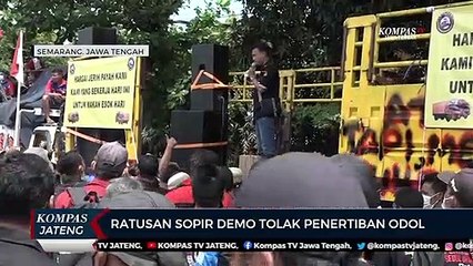 Ratusan Sopir Demo Tolak Penertiban ODOL