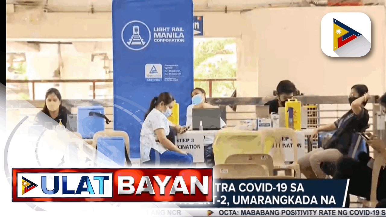Bakunahan sa ilang istasyon ng LRT-2, umarangkada na; Recto at Antipolo stations ng LRT-2, bukas para sa pagbabakuna ng publiko