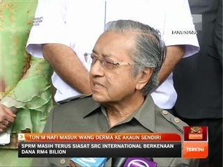 Tun M nafi masuk wang derma ke akaun sendiri