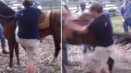 Ata binmek isterken yediği tekme yüzünden dünyası karardı