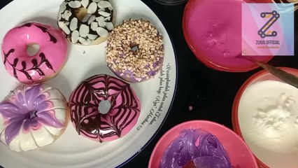 Cara menghias donat glaze