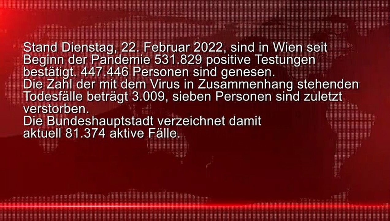 Corona News Wien Stand 22.02.2022