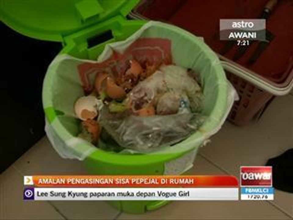 Amalan pengasingan sisa pepejal di rumah