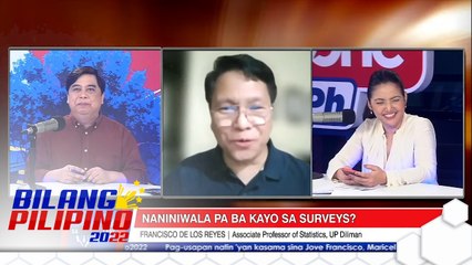 UP Statistics Prof. De Los Reyes sa mga survey