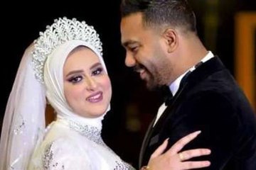 عريس يعتدي على زوجته وسط الشارع