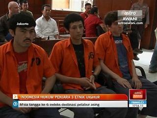 Indonesia hukum penjara 3 etnik Uighur