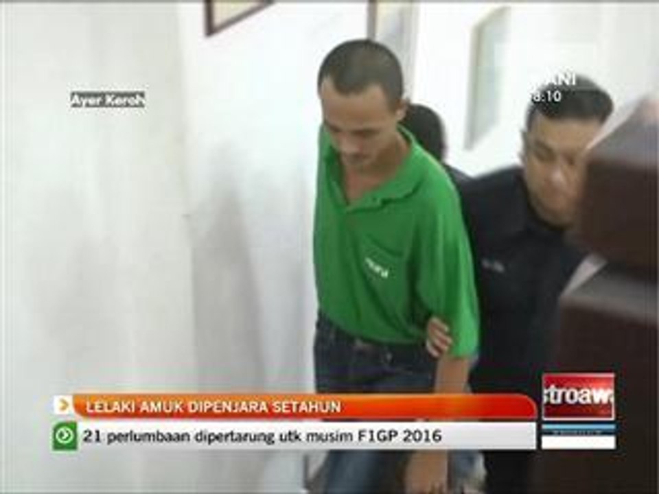 Lelaki amuk dipenjara setahun