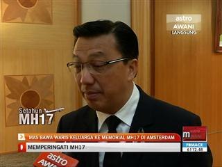 Mh17: MAS bawa waris keluarga ke memorial MH17 di Amsterdem