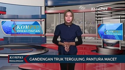 Gandengan Truk Terguling, Pantura Macet