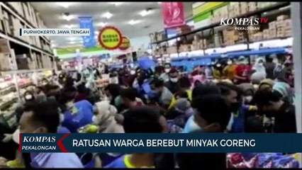 Ratusan Warga Berebut Minyak Goreng