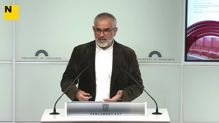 El president del grup parlamentari de Ciutadans, Carlos Carrizosa, carrega contra la presència de Pujol en un acte del Govern perquè consideren "reprovable" la seva obra política