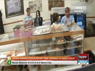 Ariana Grande berkelakuan tidak senonoh di kedai donut