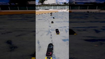 Dog Jumps From Skateboard to Skateboard