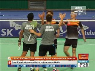 Skuad badminton campuran puas hati denga gangsa