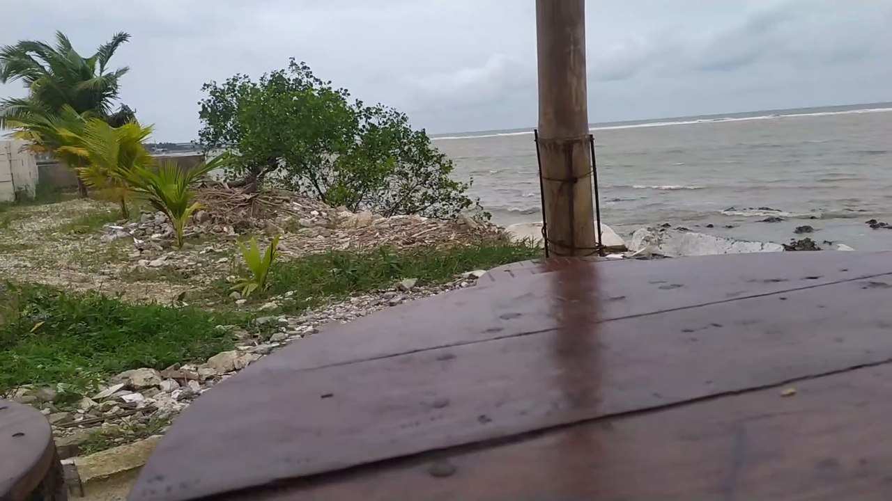 Playing by the sea with Zahra