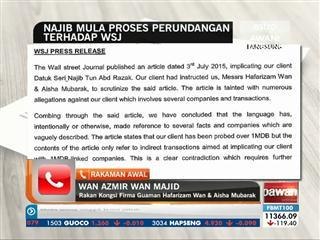 Najib mula proses perundangan terhadap Wall Street Journal