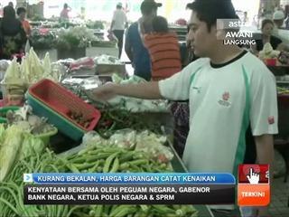 Kurang bekalan, harga barangan catat kenaikan