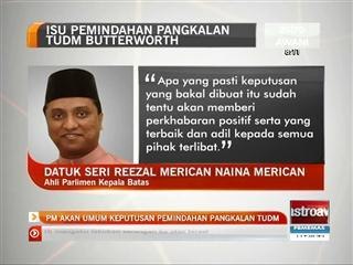PM akan umum keputusan pemindahan pangkalan TUDM
