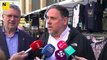 Declaracions del president d'ERC, Oriol Junqueras, del mercadet setmanal de la plaça Corsini de Tarragona, sobre la taula de dilàleg