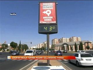 Eropah mula terima kesan gelombang suhu panas