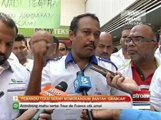 Pemandu teksi serah memorandum bantah ‘Grabcar’