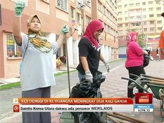 Kes denggi di KL dijangka meningkat dua kali ganda